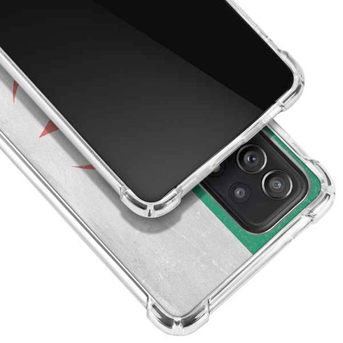 Algeria Flag Distressed Galaxy A72 5G Clear Case